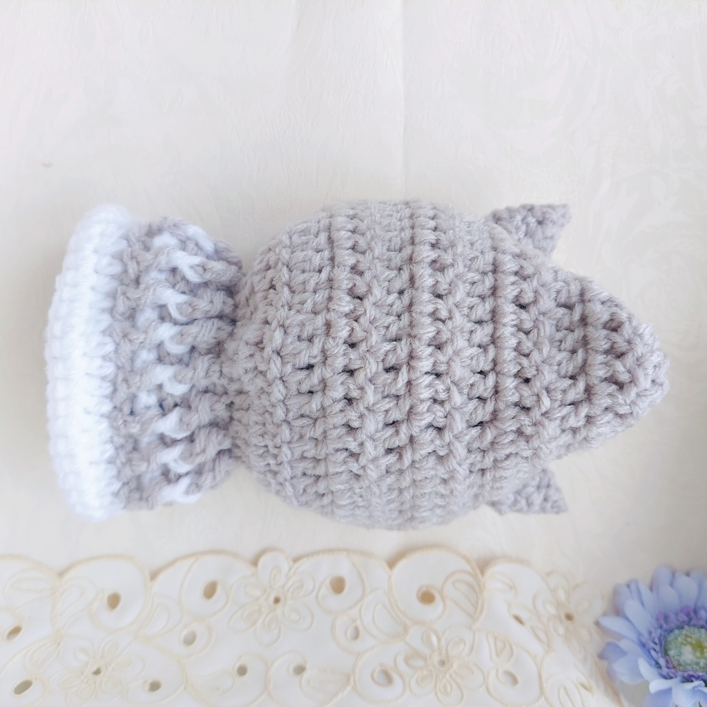 16センチぬい着ぐるみ【P10】ライトグレー白