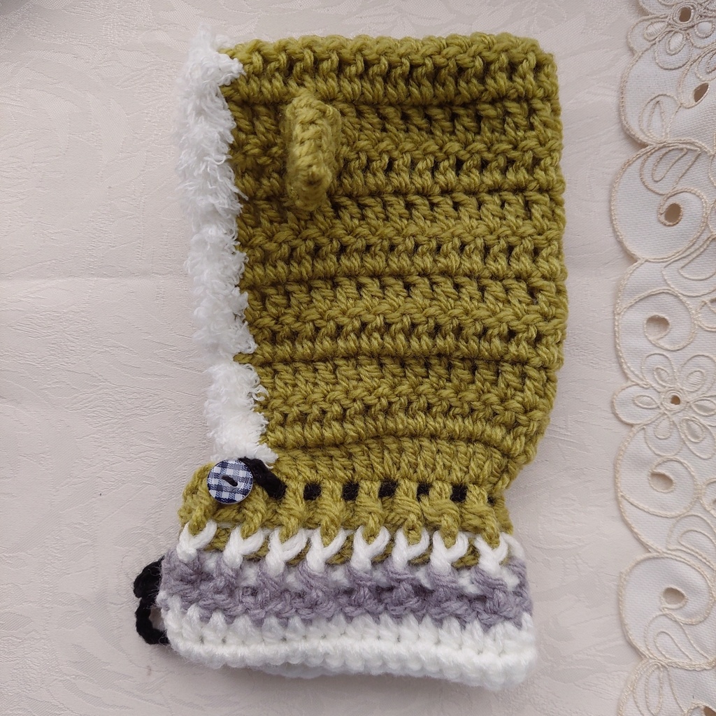 16センチぬい着ぐるみ【T44】抹茶グレー黒