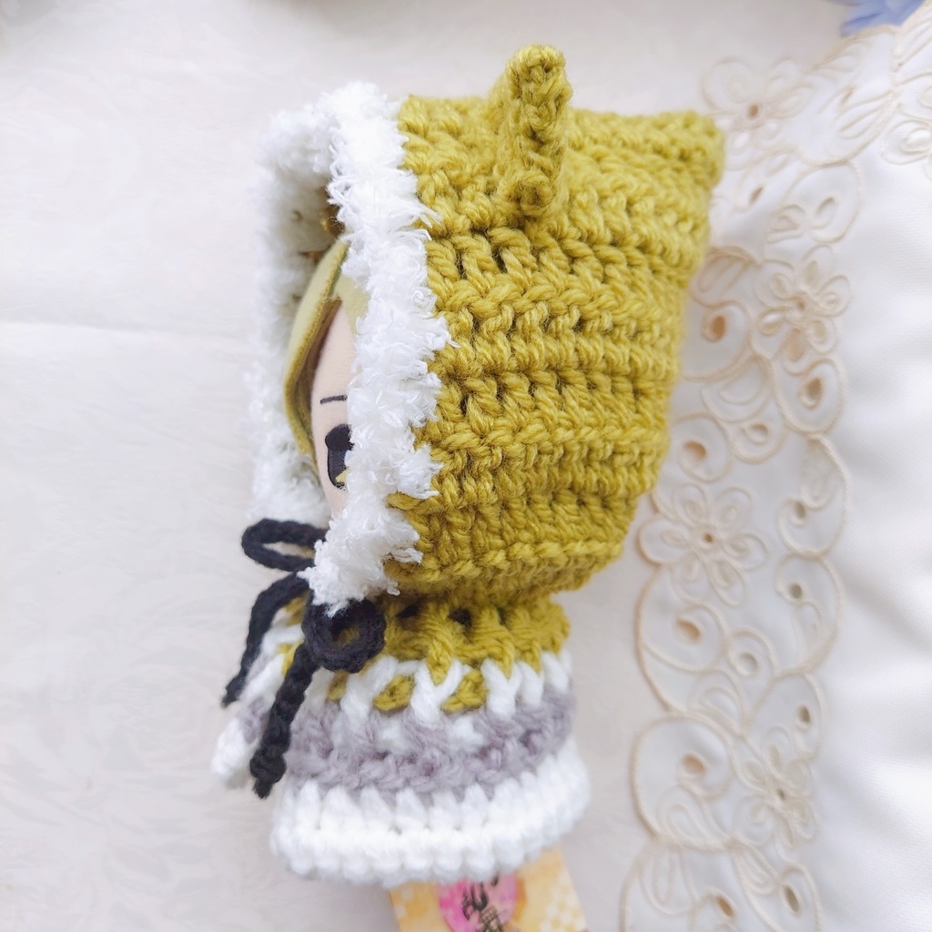 16センチぬい着ぐるみ【T44】抹茶グレー黒