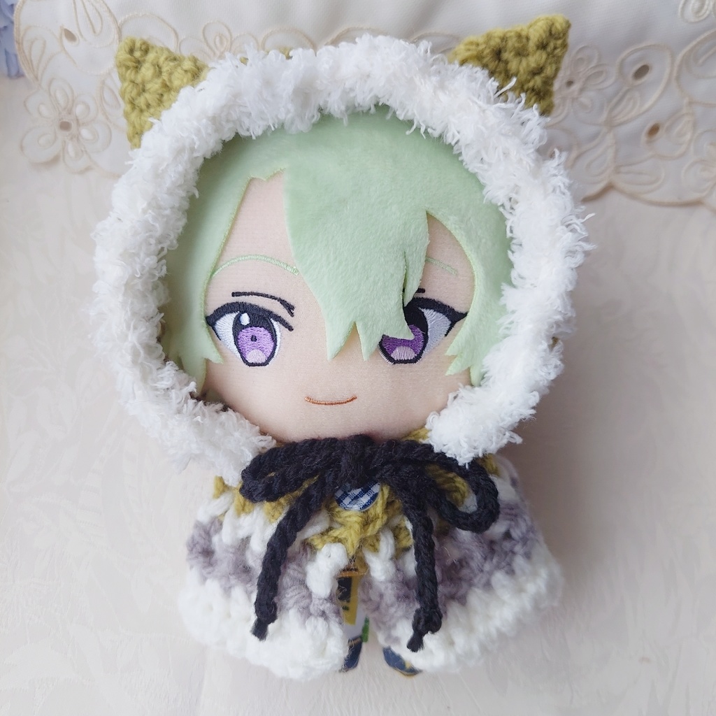 16センチぬい着ぐるみ【T44】抹茶グレー黒