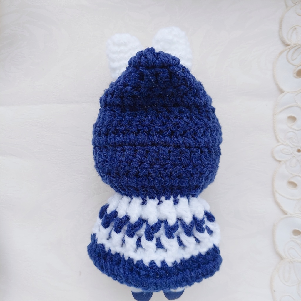 コスマスサイズ着ぐるみ【A70w】白うさ耳紺色