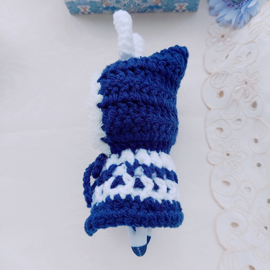 コスマスサイズ着ぐるみ【A70w】白うさ耳紺色