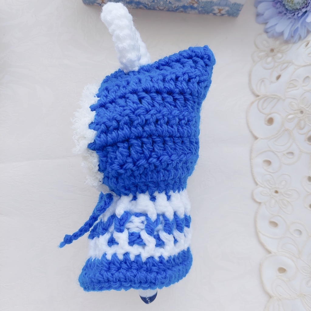 コスマスサイズ着ぐるみ【A71w】白うさ耳 青色