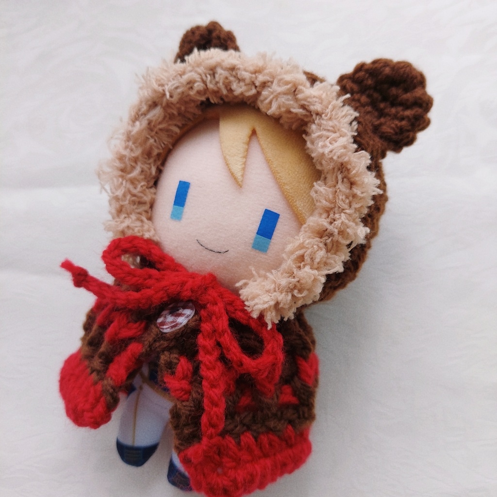 コスマスにとたん着ぐるみ【A72】チョコ色ルージュレッドくま耳