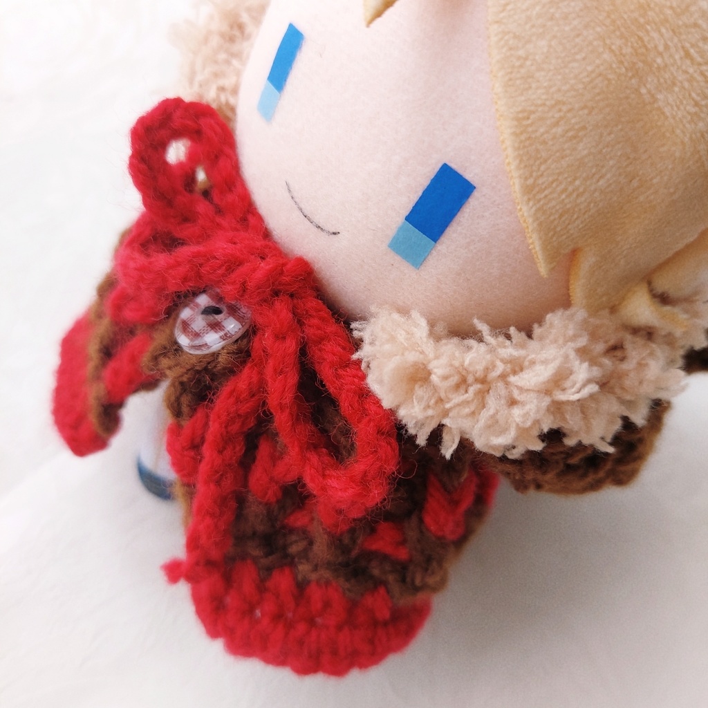 コスマスにとたん着ぐるみ【A72】チョコ色ルージュレッドくま耳