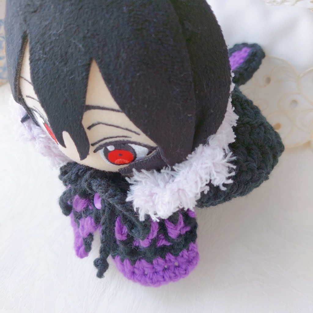 16センチぬい着ぐるみ 黒紫うさ耳
