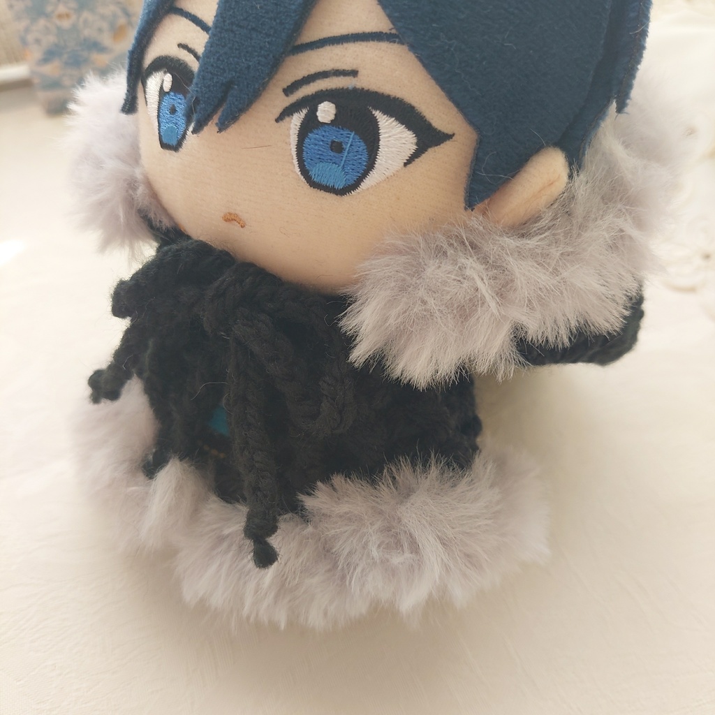 16センチぬい着ぐるみ 黒色 ふわファー