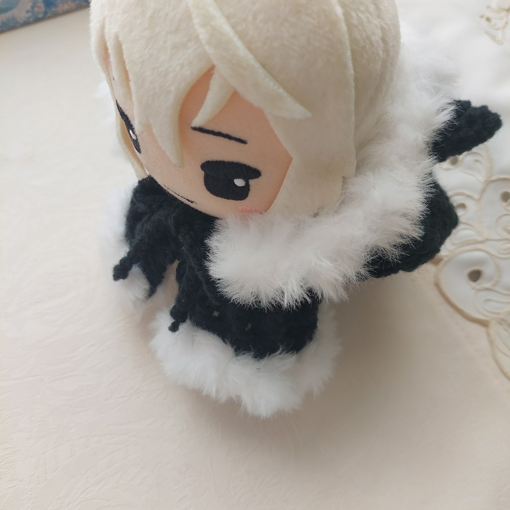 16センチぬい着ぐるみ 黒色 ふわファー