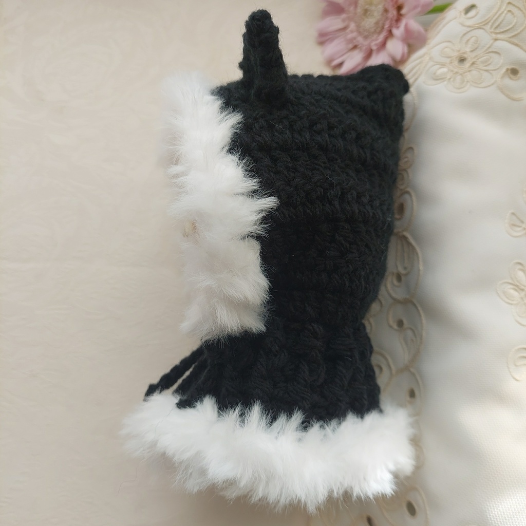 16センチぬい着ぐるみ 黒色 ふわファー