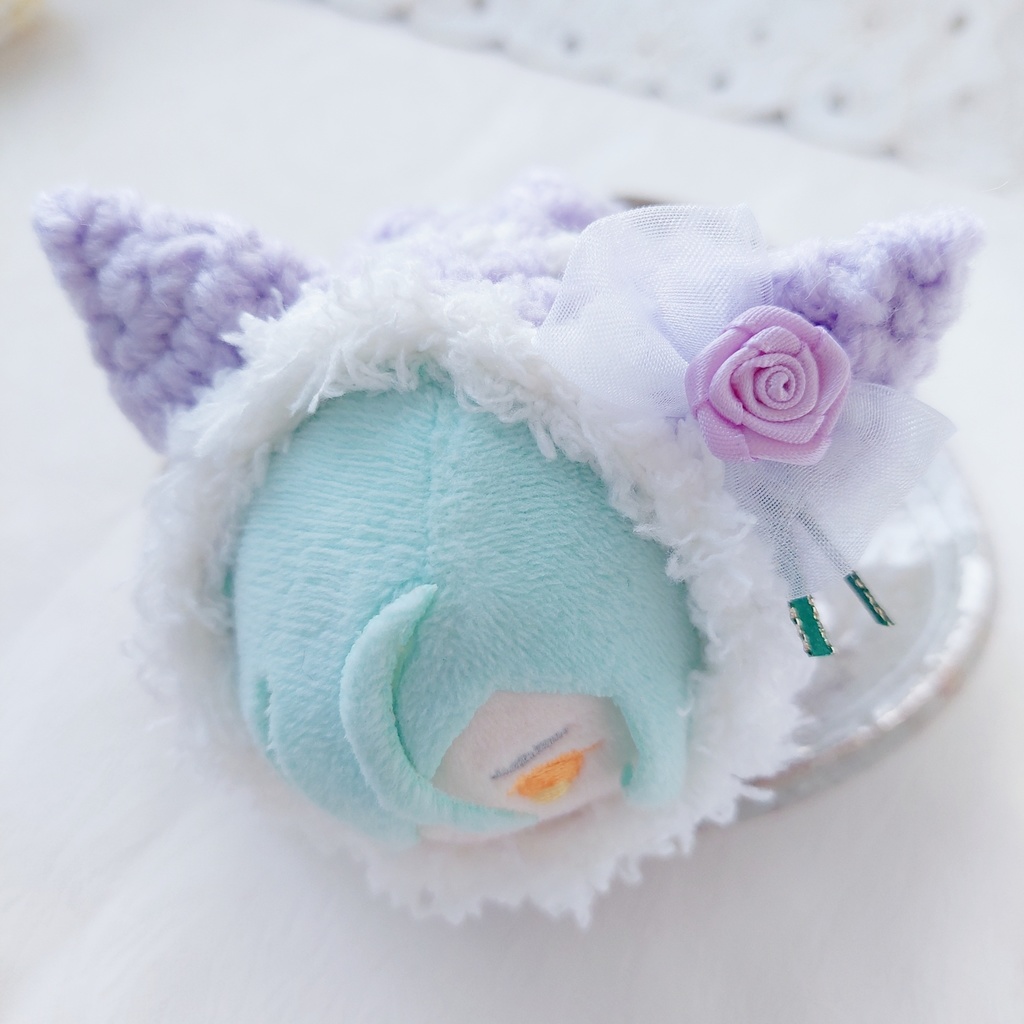 もちマス着ぐるみ パステルカラーグリーンリボン