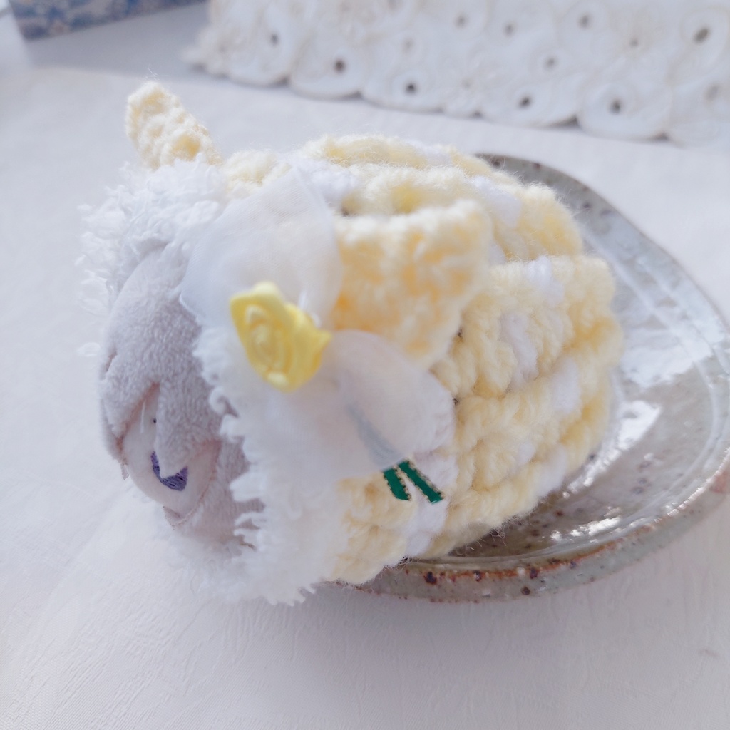 もちマス着ぐるみ パステルカラーグリーンリボン