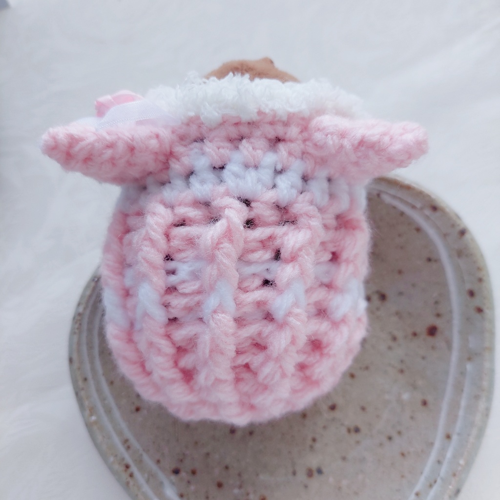 もちマス着ぐるみ パステルカラーグリーンリボン