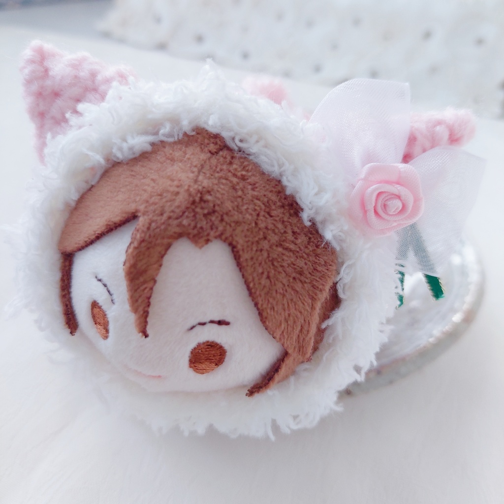 もちマス着ぐるみ パステルカラーグリーンリボン