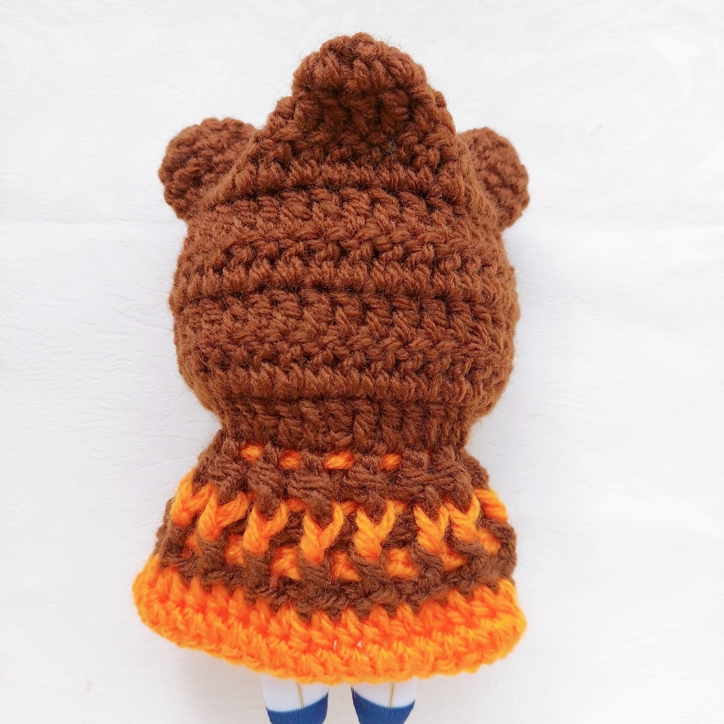 コスマス着ぐるみ【A74】オレンジチョコ色くま耳