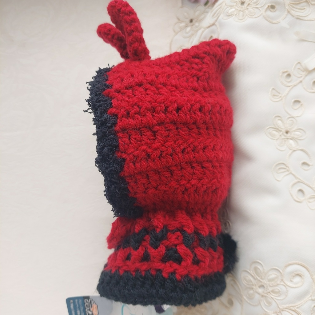 16センチぬい着ぐるみ ルージュレッド黒うさ耳