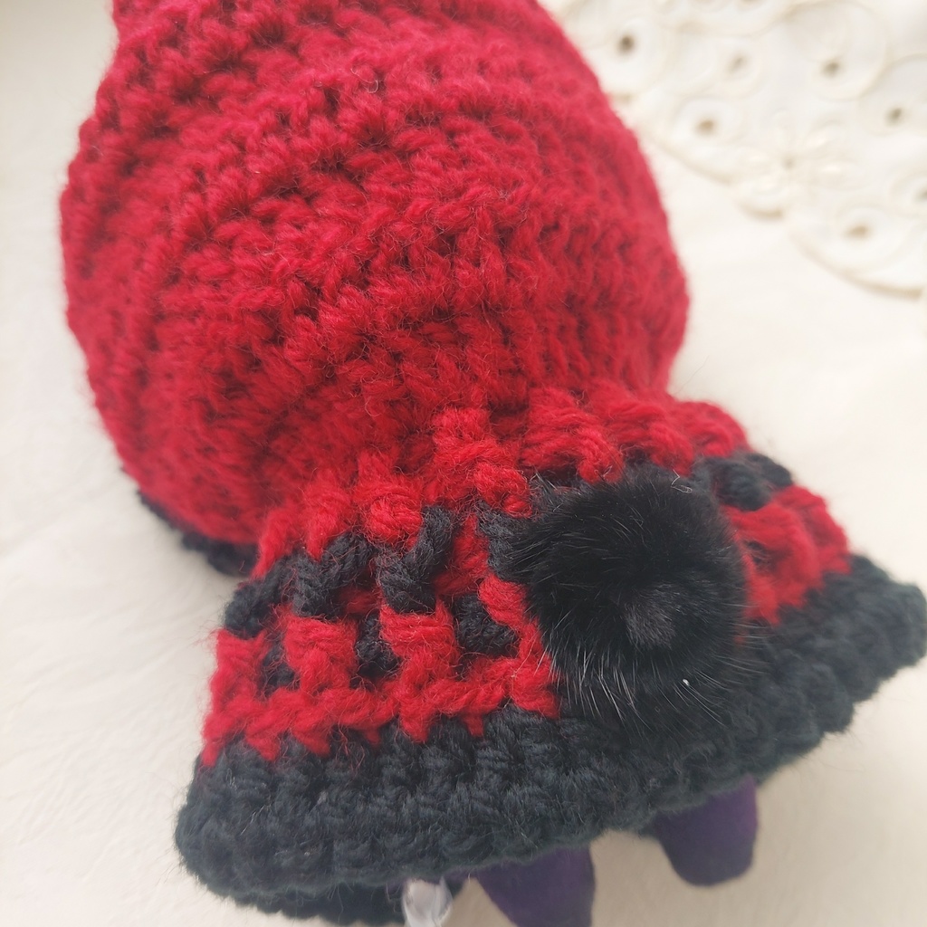 16センチぬい着ぐるみ ルージュレッド黒うさ耳