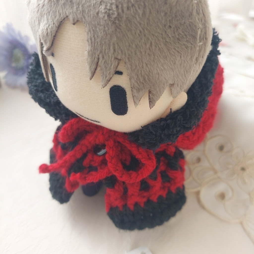 16センチぬい着ぐるみ ルージュレッド黒うさ耳