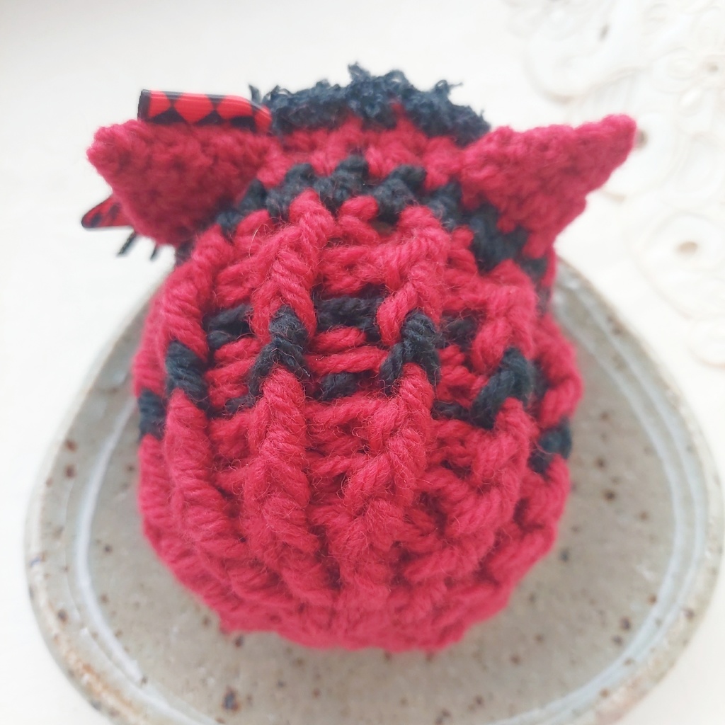 もちマス着ぐるみ【T101】深紅黒ダイア柄リボン