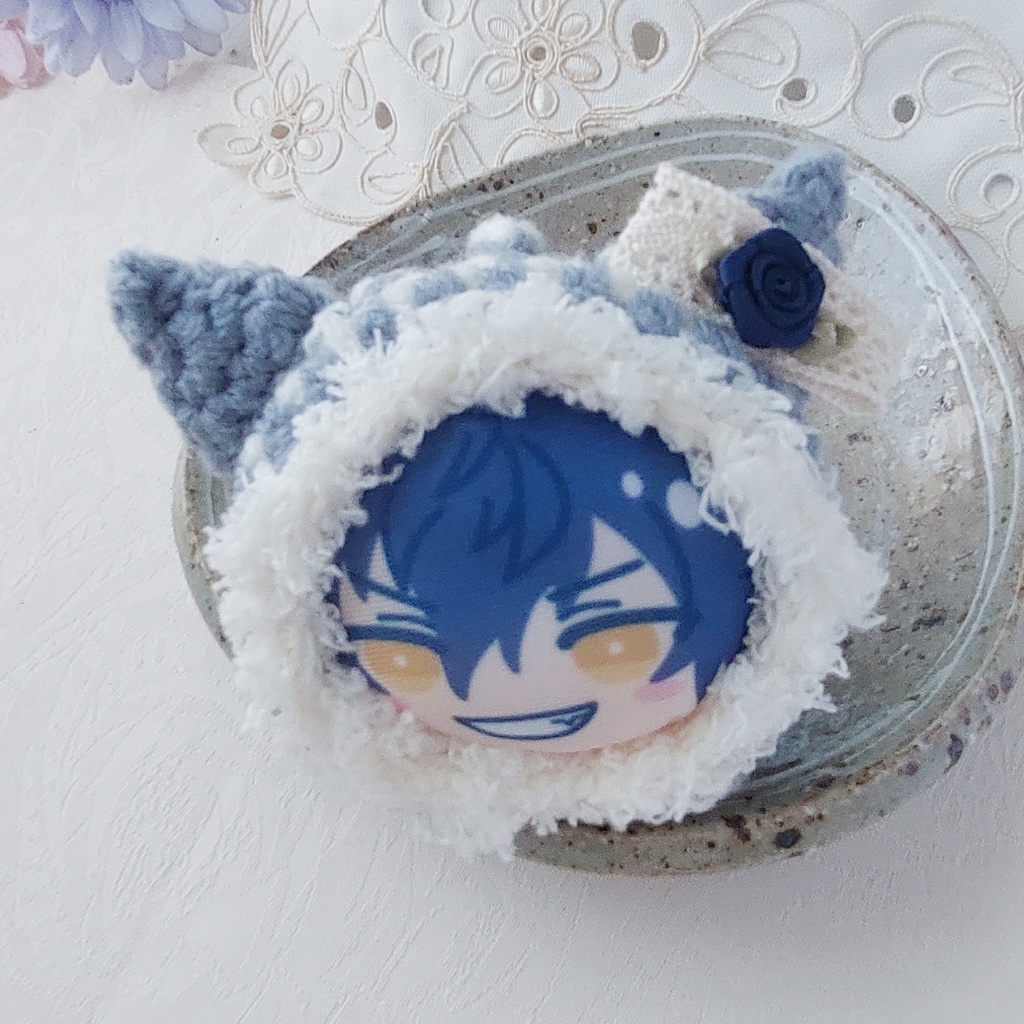 おまんじゅう着ぐるみ くすみカラーレースリボン