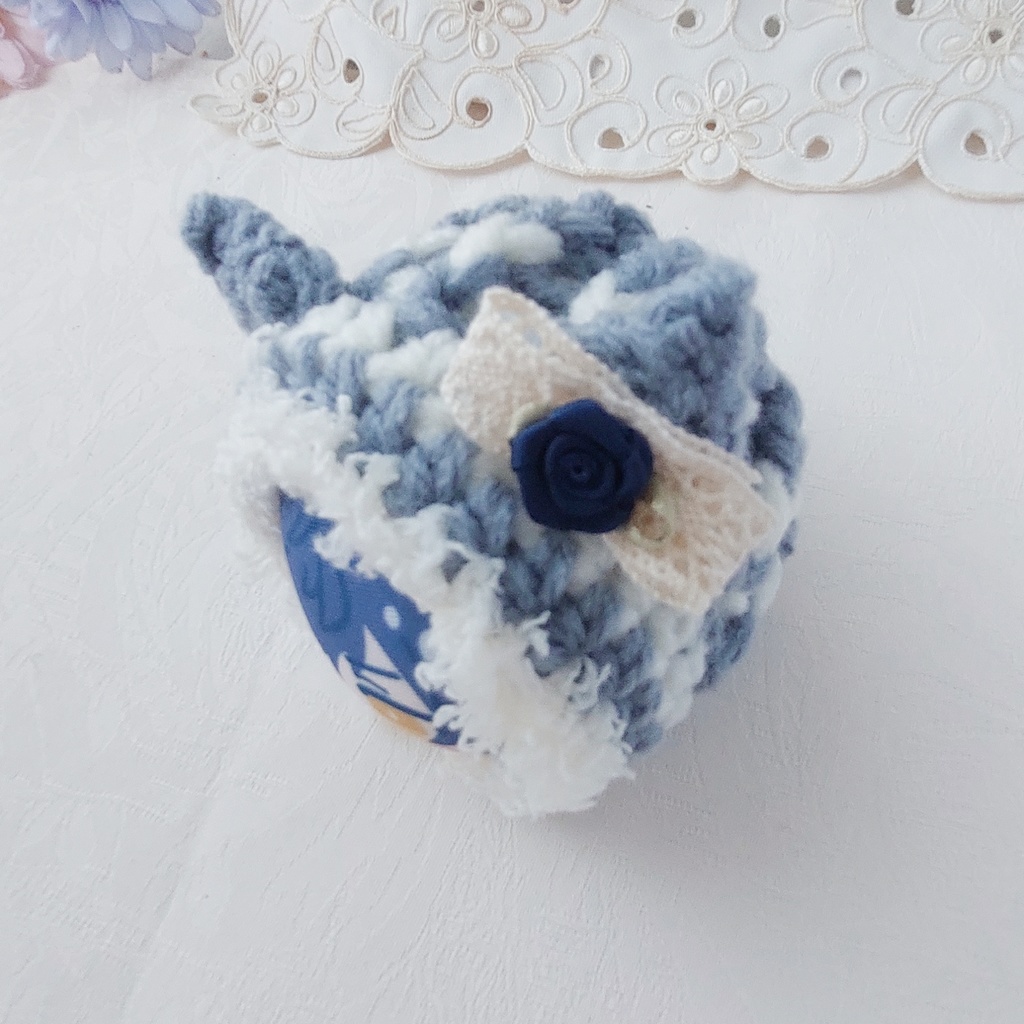 おまんじゅう着ぐるみ くすみカラーレースリボン