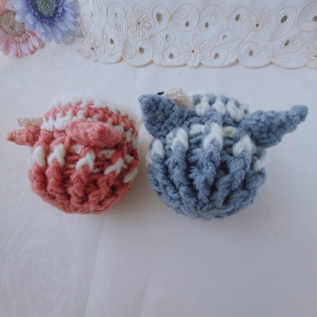 おまんじゅう着ぐるみ くすみカラーレースリボン