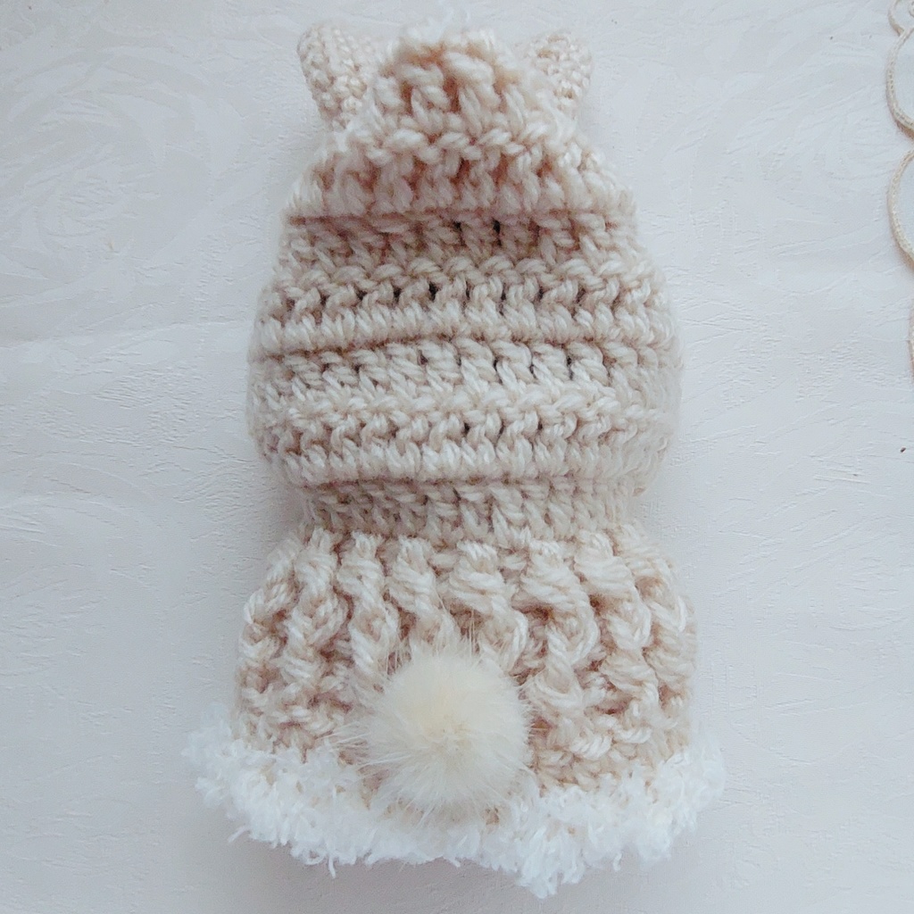 いつぬいサイズ着ぐるみ バニー耳ミルクティー色