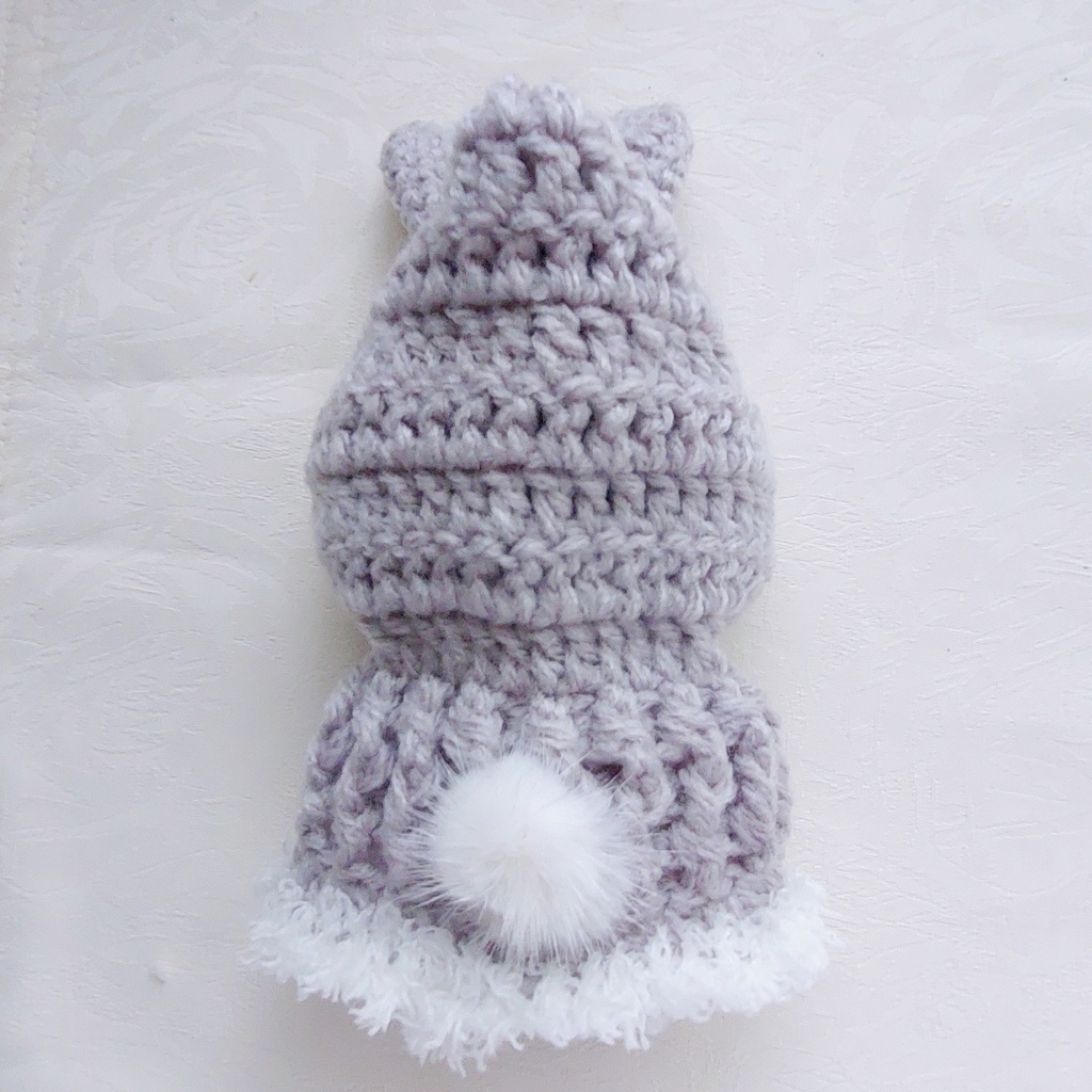 いつぬいサイズ着ぐるみ バニー耳ライトグレー