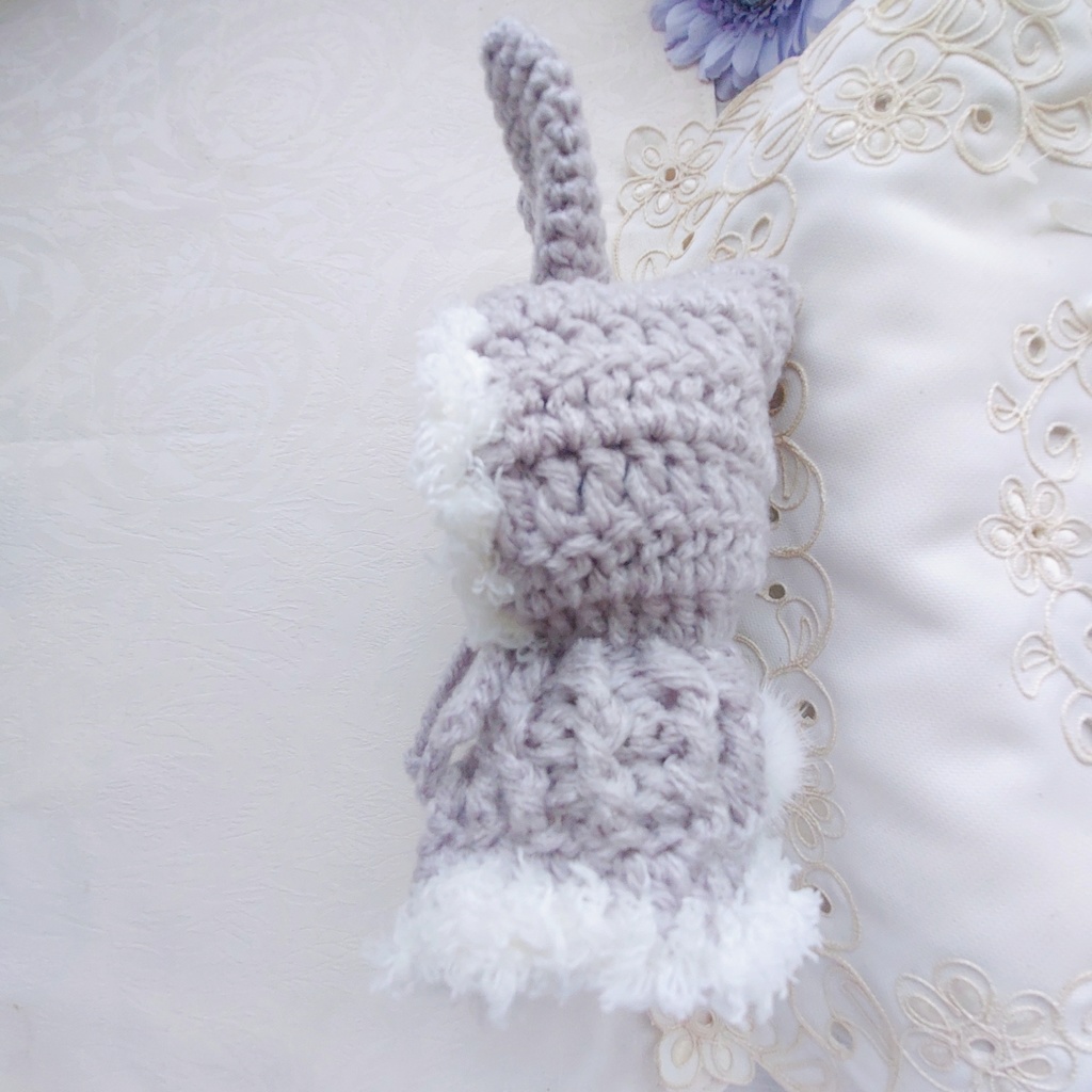 いつぬいサイズ着ぐるみ バニー耳ライトグレー