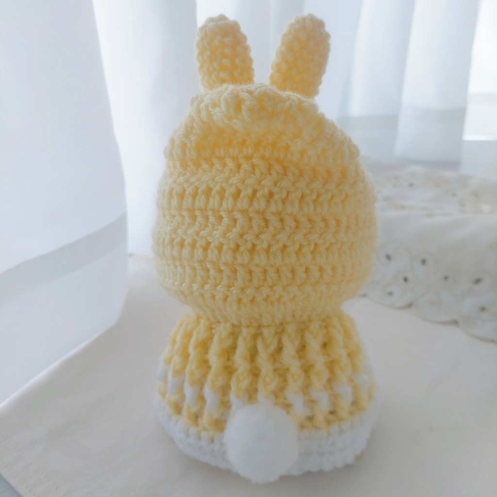 わんぱくぬい着ぐるみ ソフトイエローうさ耳しっぽ付