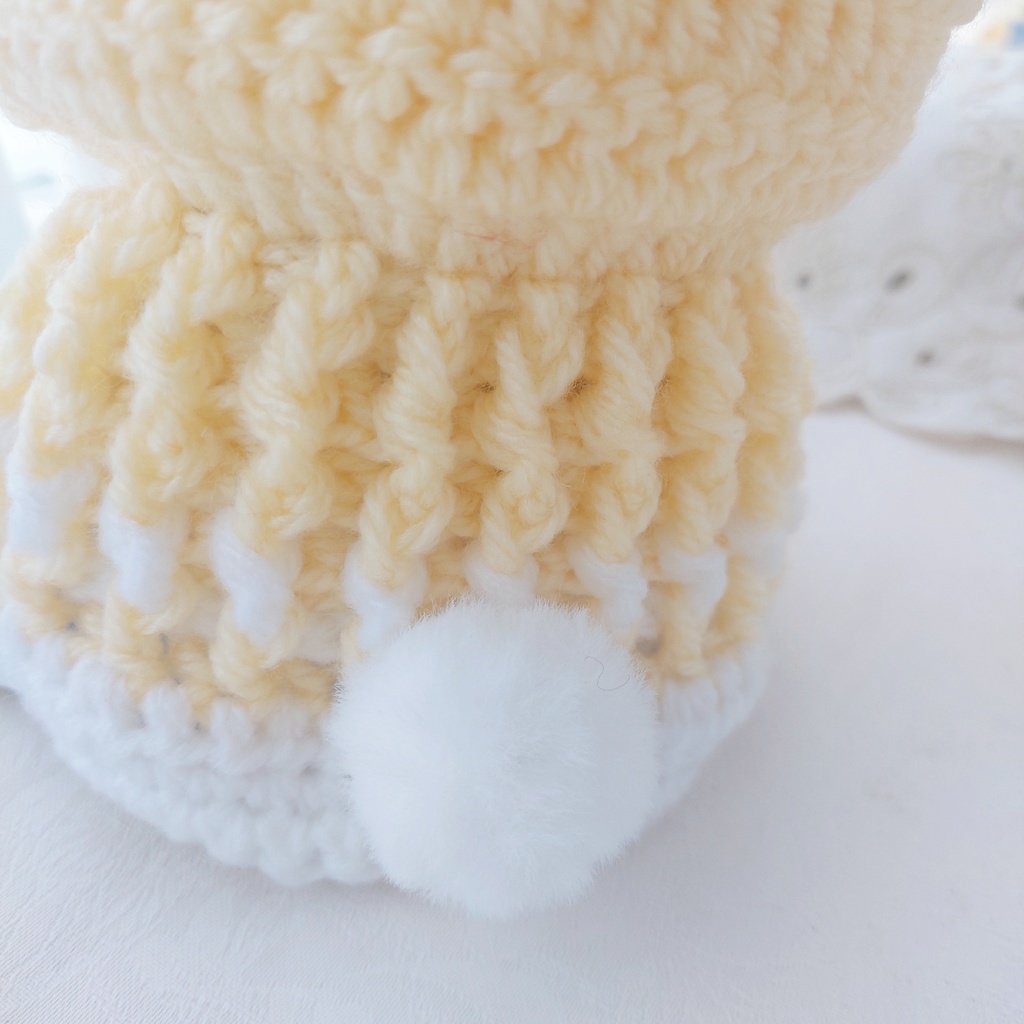 わんぱくぬい着ぐるみ ソフトイエローうさ耳しっぽ付