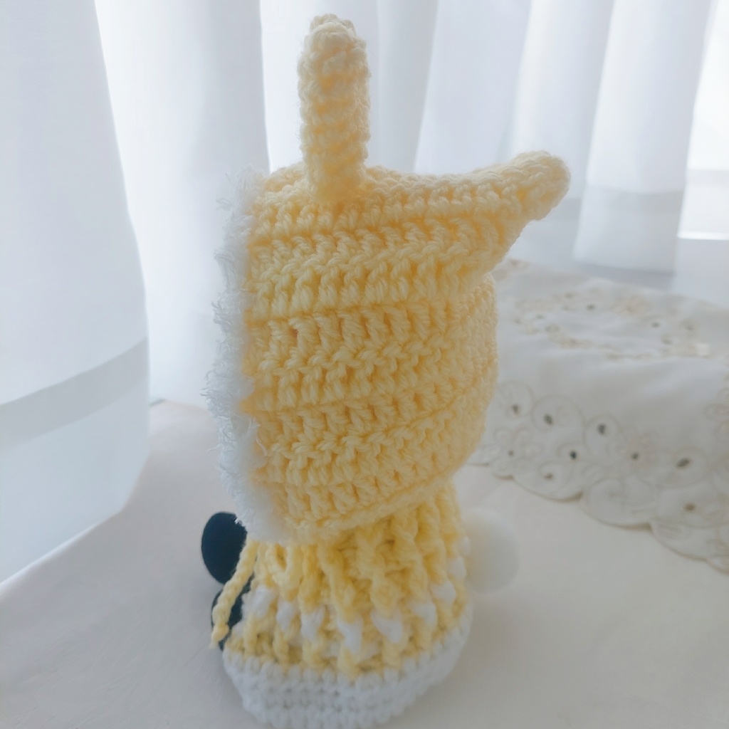 わんぱくぬい着ぐるみ ソフトイエローうさ耳しっぽ付