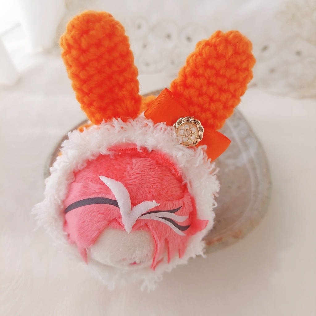 もちマス着ぐるみ【U713】オレンジうさ耳