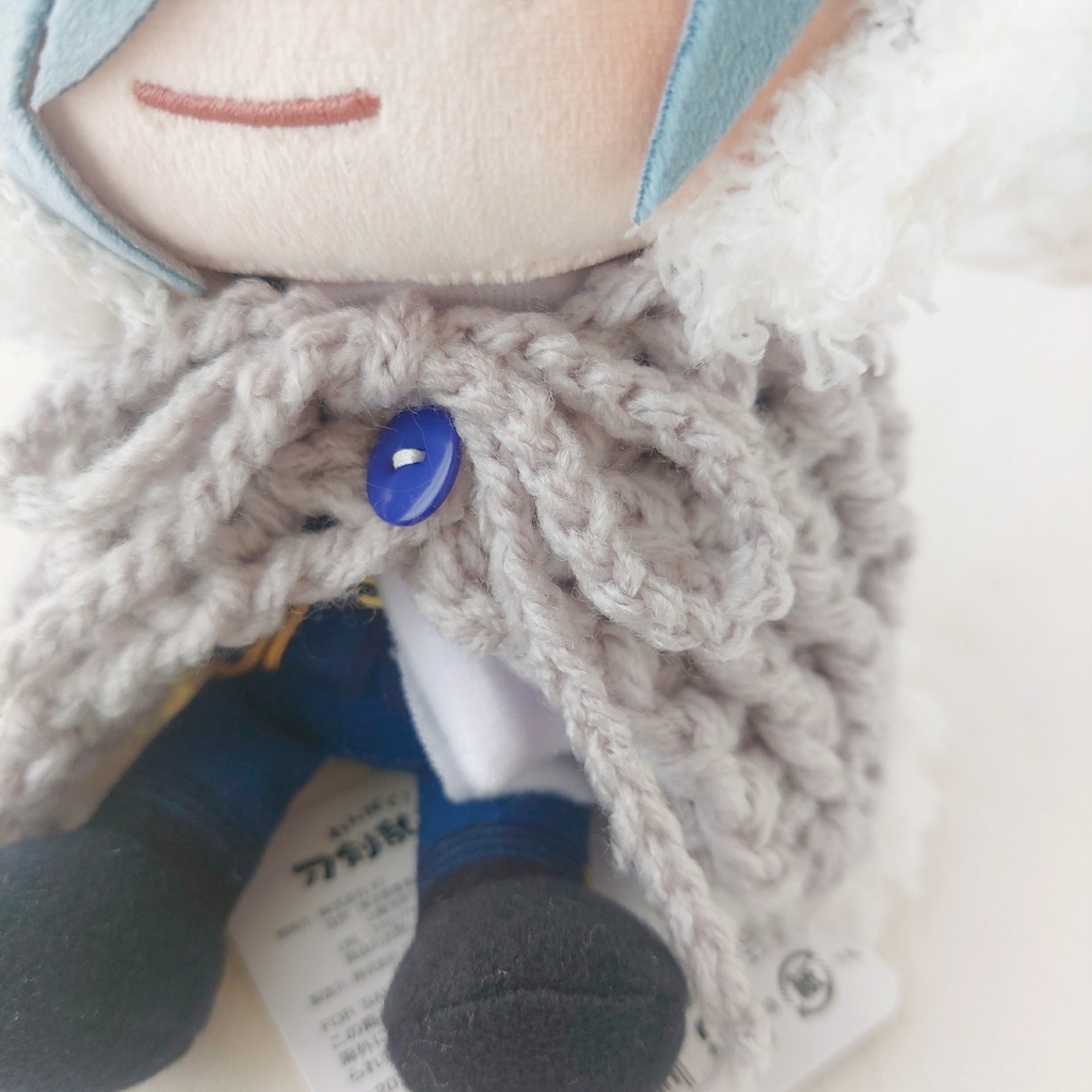 わんぱくぬい着ぐるみ グレー 青ボタン(色変更可)