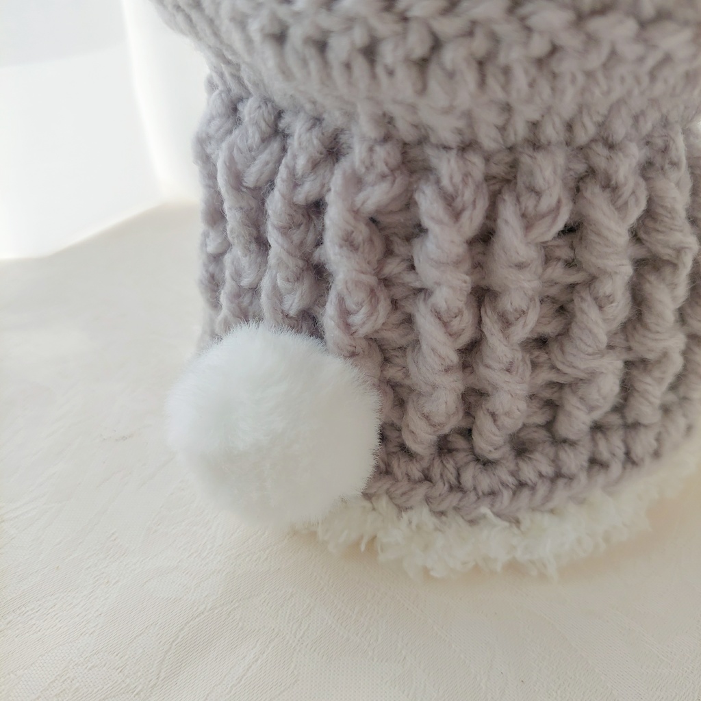 わんぱくぬい着ぐるみ ライトグレーうさ耳しっぽ付