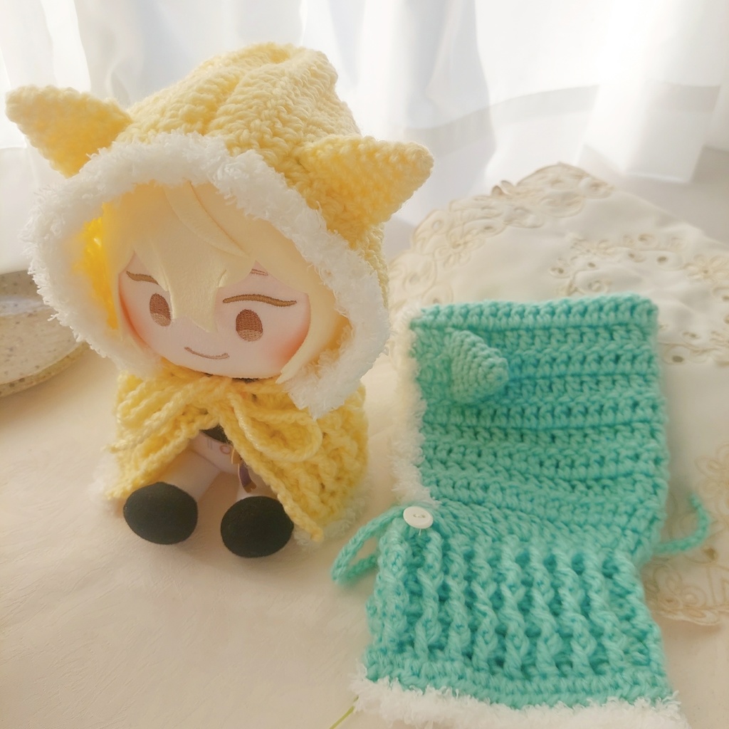 わんぱくぬい着ぐるみ　イエロー　グリーン　ねこ耳