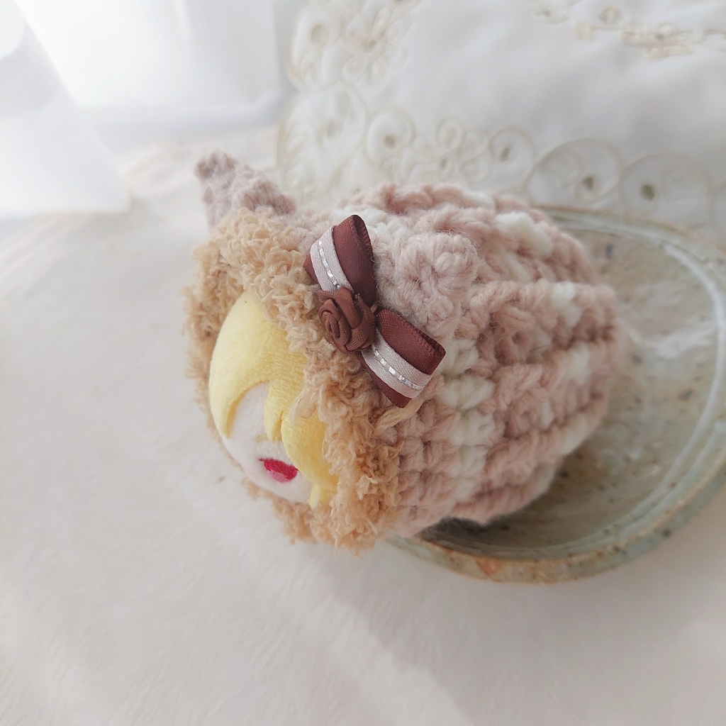 もちマス着ぐるみ チョコ色リボンスイーツカラー