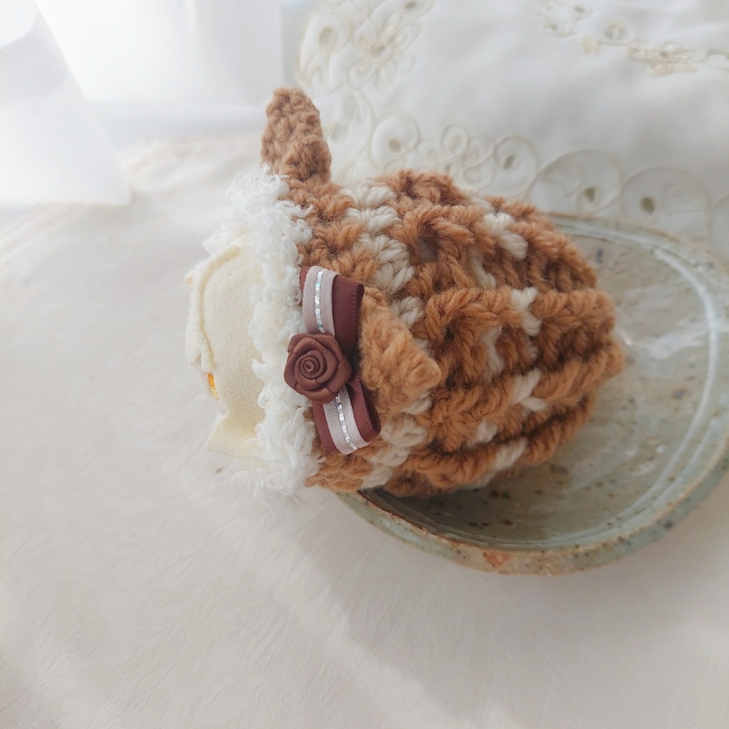 もちマス着ぐるみ チョコ色リボンスイーツカラー