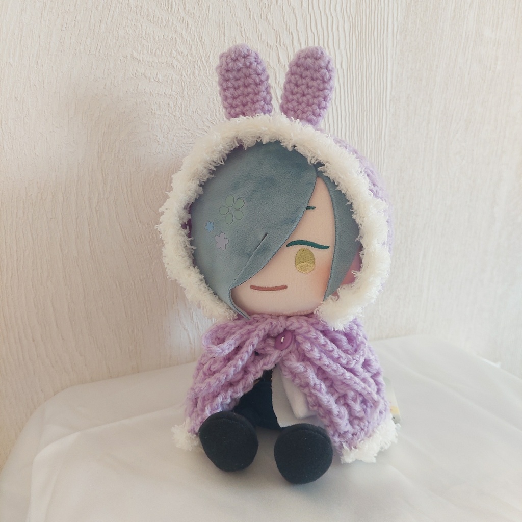 わんぱくぬいサイズ着ぐるみ ラベンダーうさ耳しっぽ付