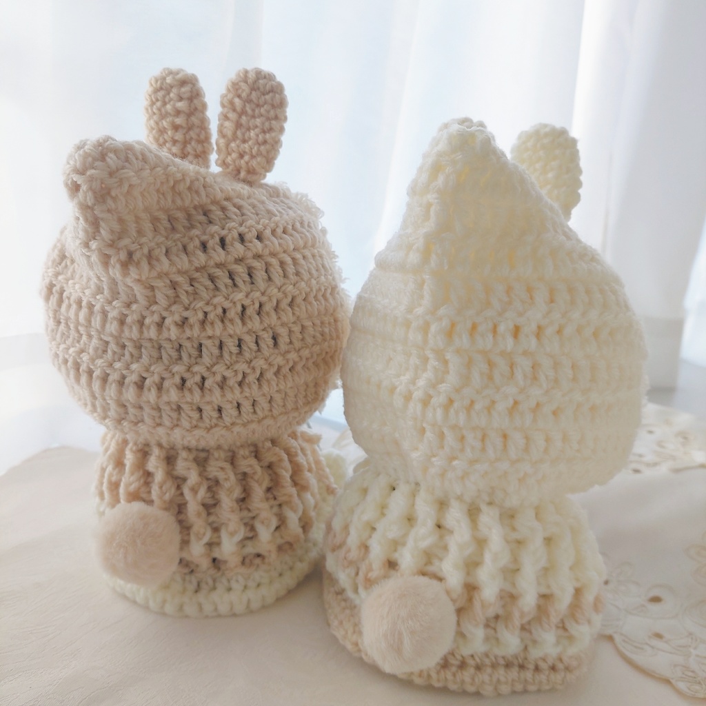 わんぱくぬい ぬい服 うさ耳しっぽ付ミルクベージュ