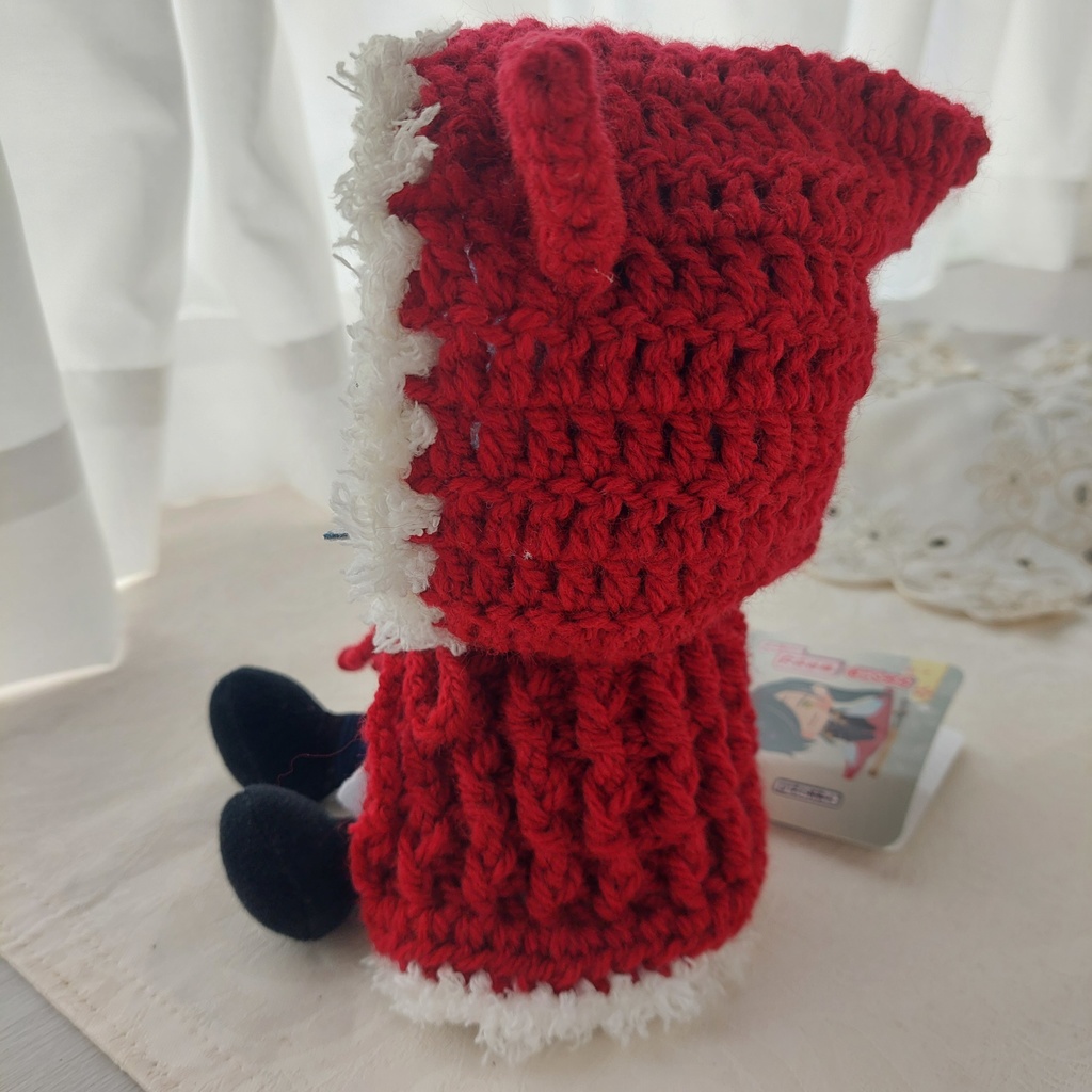 わんぱくぬい着ぐるみ ルージュレッド白モフねこ耳