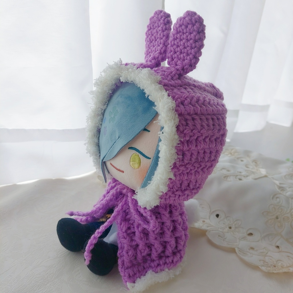 わんぱくぬい着ぐるみ　薄紫　うさ耳しっぽ付