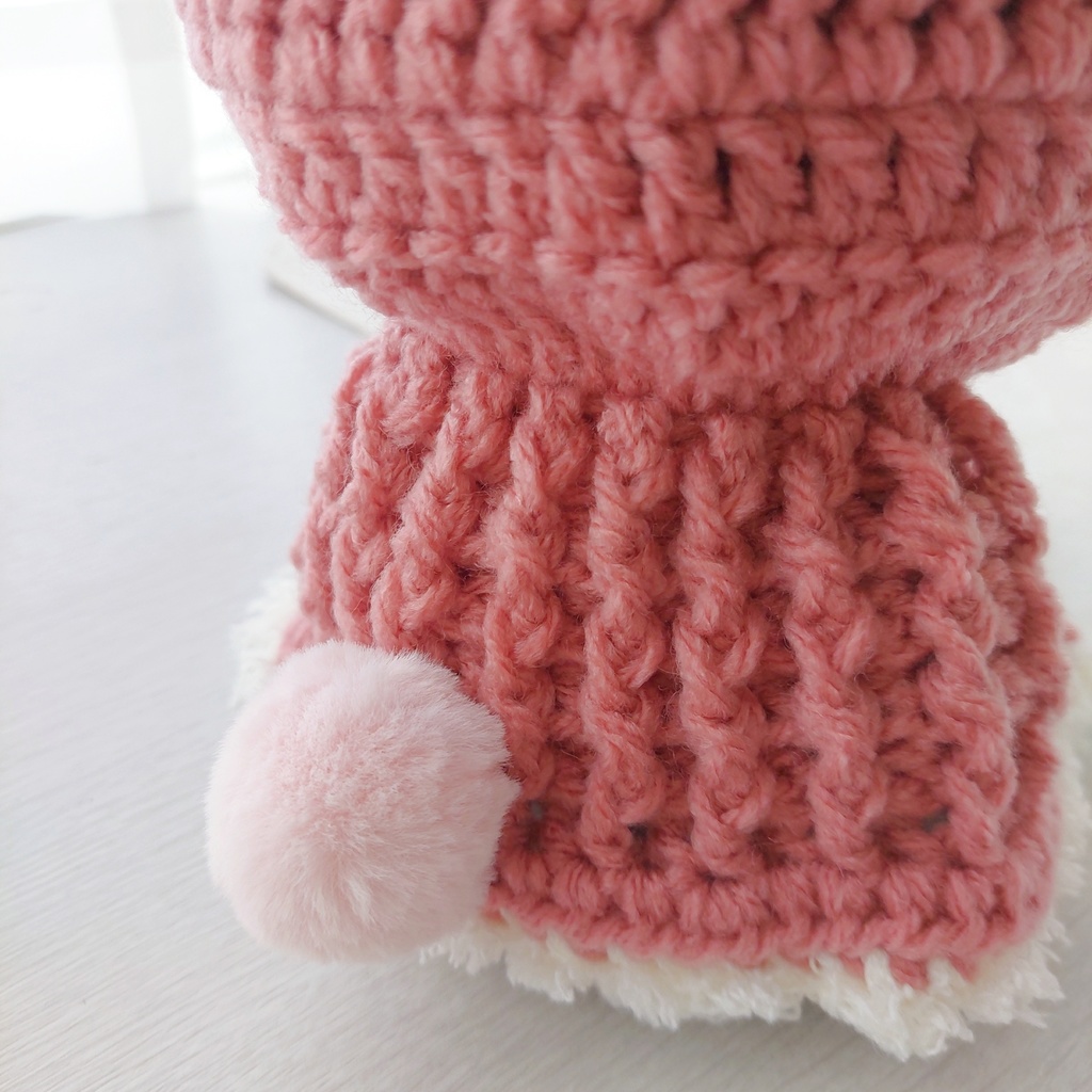 わんぱくぬいサイズ着ぐるみ うさ耳しっぽ付 くすみピンク