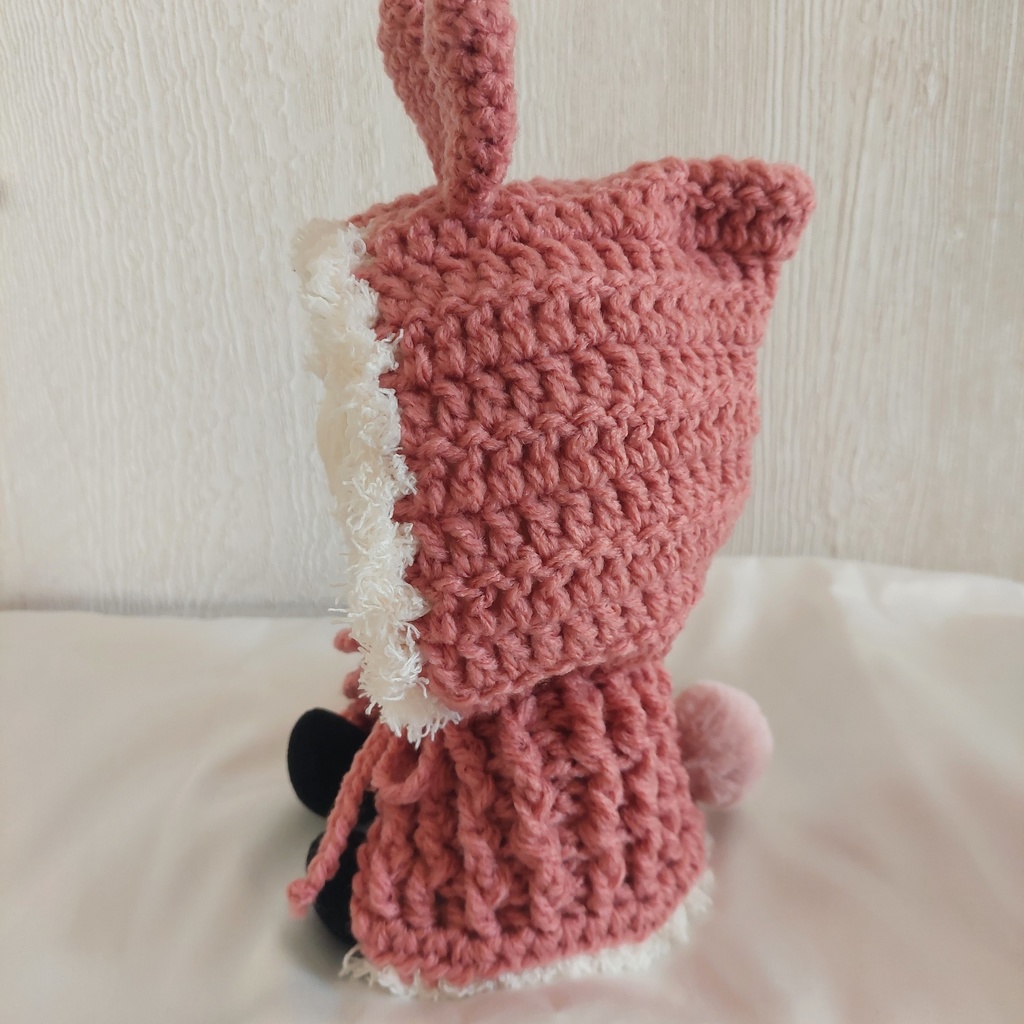 わんぱくぬいサイズ着ぐるみ うさ耳しっぽ付 くすみピンク