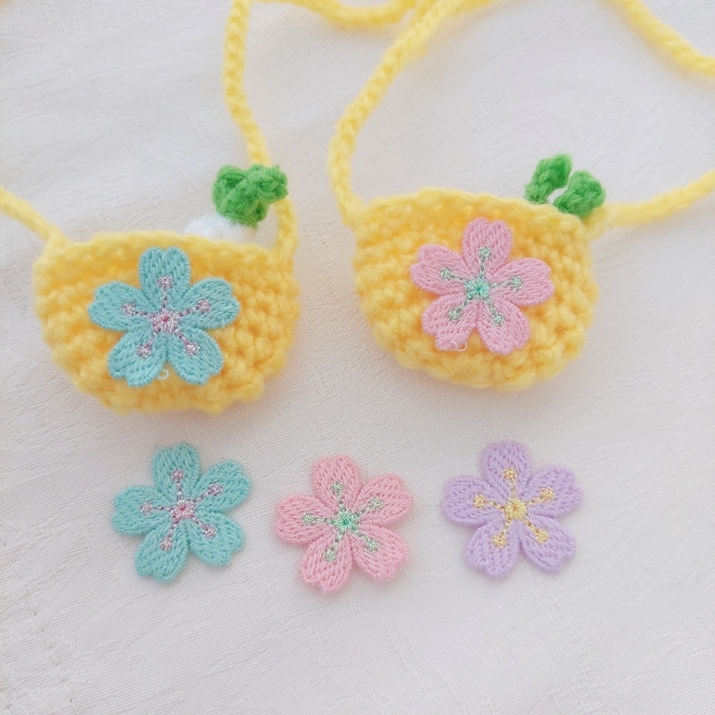 わんぱくぬいサイズ用ポシェット　大根付