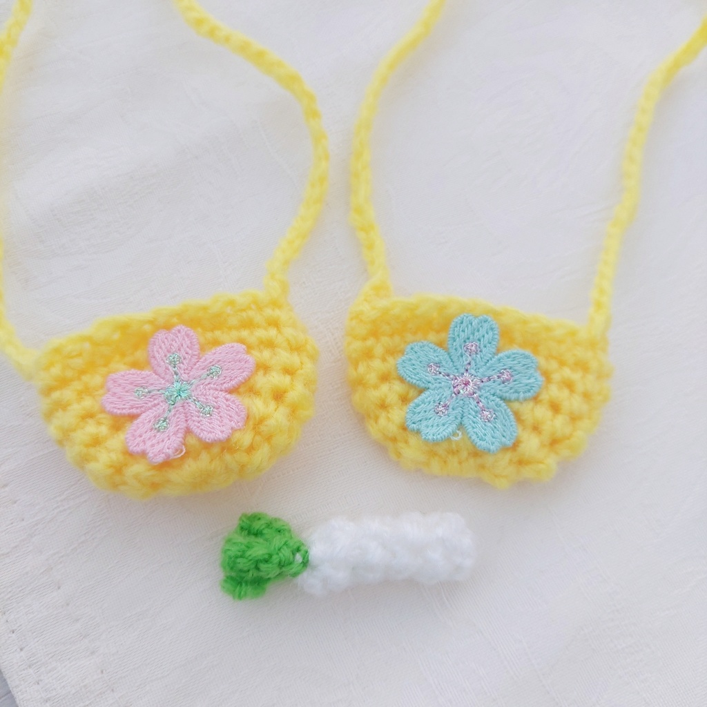 わんぱくぬいサイズ用ポシェット 大根付