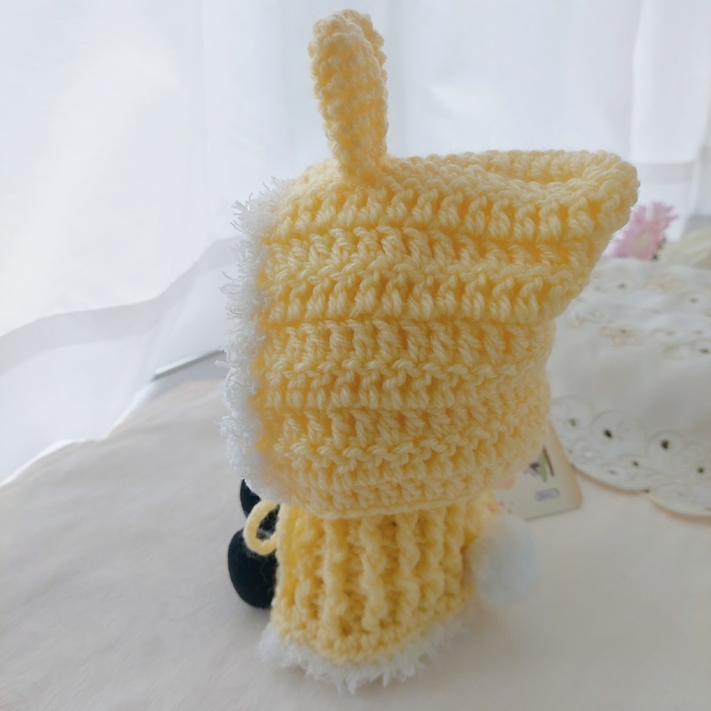 わんぱくぬいサイズ着ぐるみ うさ耳しっぽ付パステルカラー