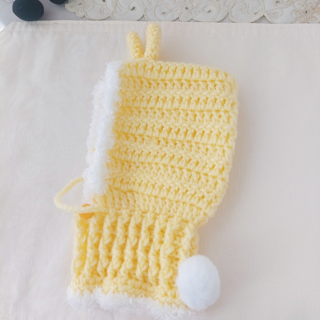 わんぱくぬいサイズ着ぐるみ うさ耳しっぽ付パステルカラー