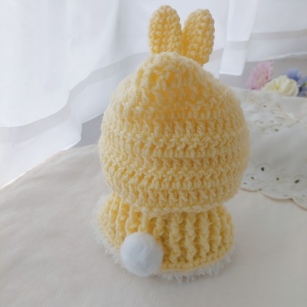 わんぱくぬいサイズ着ぐるみ うさ耳しっぽ付パステルカラー