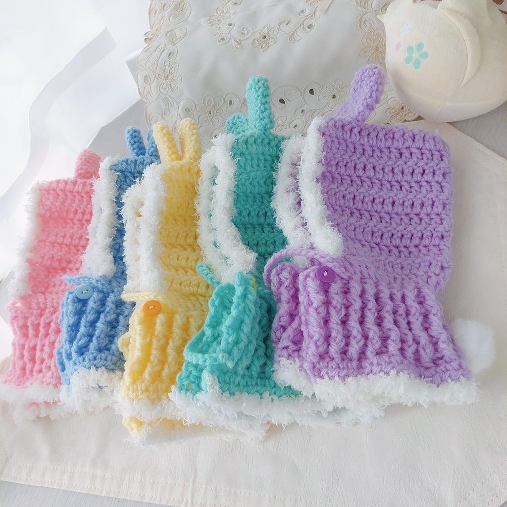 わんぱくぬいサイズ着ぐるみ うさ耳しっぽ付パステルカラー