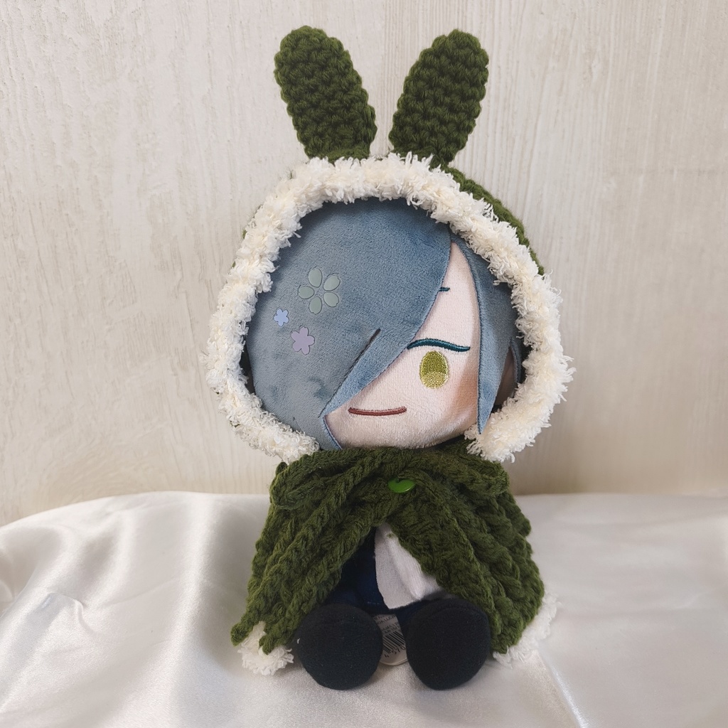 わんぱくぬいサイズ着ぐるみ モスグリーンうさ耳しっぽ付